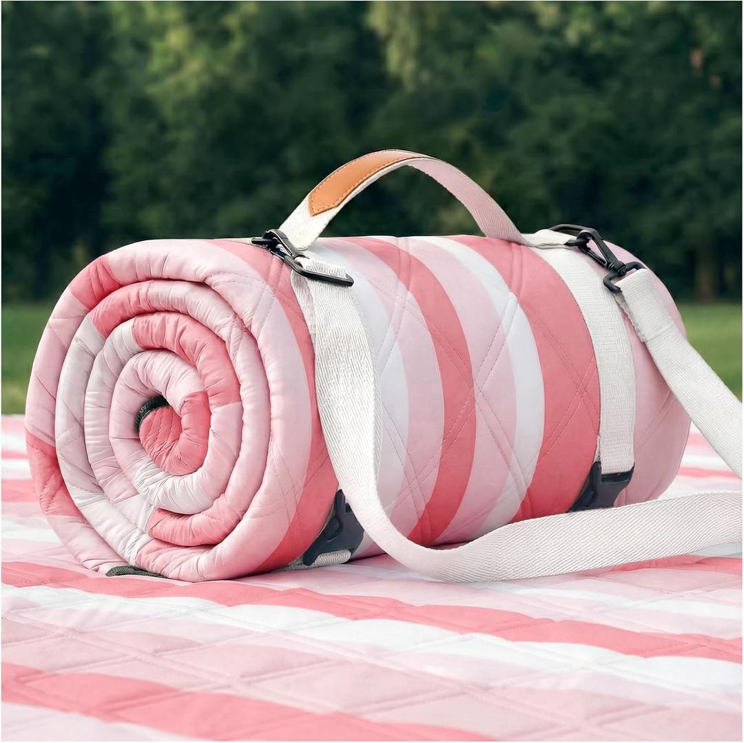 Waterproof Beach Blanket Picnic Outdoor Camping Mat Teen Teenage Tween Sweet Girl Birthday Kid Young Women Daughter Goddaughter College Students 8 9 10 12 13 14 16 17 19 Year Old Pink, 80''*80''