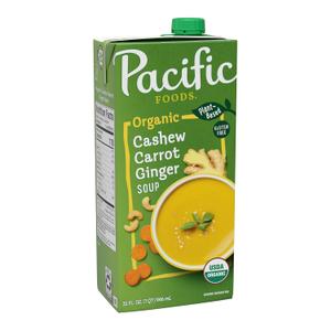 Pacific Foods Organic Cashew Carrot Ginger Soup, 32 oz Carton (32 Fl Oz (Pack of 1))