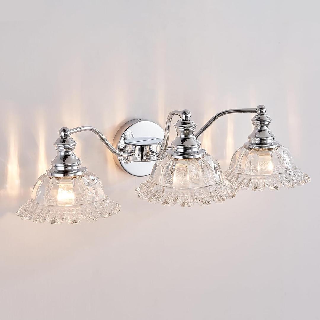 Chrome Vanity Light 3 Light Bathroom Lights Vanity Lights for Bathroom Bathroom Light Fixtures