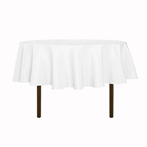 sancua 60 Inch Round Tablecloth (Fits 20-48 Inch Tables), Water Resistant Spill Proof Washable Polyester Table Cloth Decorative Fabric Table Cover for Dining, Buffet Parties and Camping, White