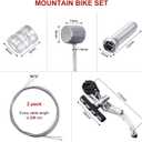 Universal Mountain Bike Brakes Set - 2 Pairs, Replacement for Most Bicycles, Includes 2 Pieces Brake Cables, Gear Shift Cable Wire, End Caps, End Ferrules