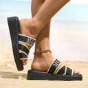 MiLanolce Platform Sandals Comfortable Slip On Wedge Sandals for Women Bohemia summer Open Toe Wedges Slides