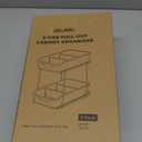 Delamu 2-Tier Under Sink Organizers and Storage, Multi-Purpose Stackable Bathroom Cabinet organizers, Pull Out Kitchen Pantry Organization and Storage with Dividers(2 Pack, Clear)