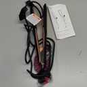 Annlary Hair Straightener 1 Inch Flat Iron and Curler 2 in 1 Titanium Ceramic Ionic Dual Voltage Straightener with Heat-Resistant Silicone, for Less Frizz, Shinier & Smoother (Black/Rose Gold)