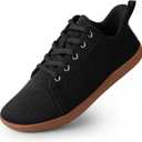 Men's Barefoot Shoes Minimalist Slip on Cross-Trainer Shoes Wide Toe Walking Shoes Zero Drop Sole Trail Running Sneakers Gym Workout Casual (All Black-01)