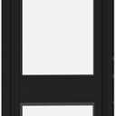 Hakuna Pets Black Glass Patio Pet Door for Sliding Doors, Small | Adjustable Height up to 83.5, Damage-Free or Permanent Install, Locking Panel Included