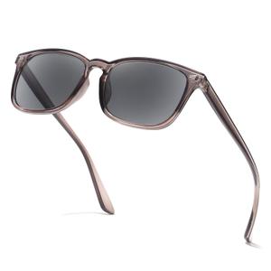 TJUTR Full Lens Reading Sunglasses for Women Men, Classic UV400 Protection Readers Sun Glasses TRG8082 (Dark Brown Frame/Grey Lens, 4.0)