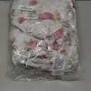 Round Vinyl Fitted Tablecloth with Flannel Backing Elastic Edge Design Table Cover Waterproof Oil-Proof PVC Table Cloth Stain-Resistant Wipeable for 57"-66" Round Table (Flowers)