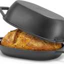 Northriver Casting 12"x8" Oval Cast Iron Dutch Oven for Bread BakingPre-Seasoned Combo Cooker with Lid, Perfect for Sourdough, Artisan Loaves & Family Meals,5 Qt