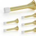 Ravinte Door Stoppers, 6 Pack Gold Spring Door Stops with Rubber Bumper, Door Stoppers for Bottom of Door
