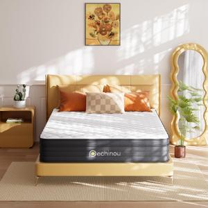 Queen Mattress,10 Inch Queen Size Hybrid Mattress in a Box with Memory Foam, Soft and Comfortable, Pressure Relief, Cool and Breathable, CertiPUR-US, Medium Firm