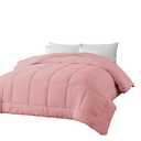 BedTreat Down Alternative Comforter Queen Duvet Insert with Corner Tabs, All Season Quilted Bed Comforter Box-Stitched Queen Comforter Pink，Machine Washable Microfiber Bedding