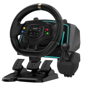  Racing Wheel, 1080 Steering Wheel with Pedals, Clutch, and 6-Speed Shifter Compatible with Xbox One, Xbox Series X|S, PS4, PS3, PC, Xbox 360, Switch, and Android