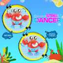 ritastar Dancing Crab Baby Toy,Tummy Time Toys with Funky Moves,Music,RGB LED Lights,Battery Powered Moving Crawling Interactive Learning Toy for Kids,Toddlers,Baby Boys Girls Birthday