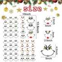 53 Pcs Christmas Face Stickers for Crafts Ornaments Large 5 Inch Small 3 Inch Vinyl Faces Eyes Pitcher Transparent Decals for Glass Drinking Cups Wood Decorations Balls Party Supplies (Face53)