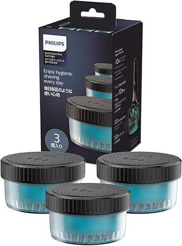Philips Cleaning Solution for Electric Shaver S5000 S7000 S9000 S9000 Quick Clean Pods Cartridges Lemon Scent 160ml 2 Pack (About 9 Months) CC13/51