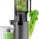 Cold Press Juicer, 5.8" Wide Feed Chute Juice Extractor Machine with 400W, High Juice Yield, Slow Masticating Juicer for Whole Vegetables & Fruits, Gray