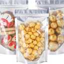 100 PACK Mylar Bags for Food Storage and Resealable for Small Business Packaging Supplies Great for Party Favor Food Storage (Silver, 5x8 Inches) (Silver)