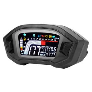 Motorcycle Odometer,Motorcycle Instrument LCD Odometer Speed Gauge for 1 2 4 Cylinder Motorbike