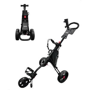 Caddytek CaddyLite 11.5 V3 Golf Push Cart - Lightweight Aluminum 3-Wheel Foldable Golf Bag Cart with Quad-Fold Frame, EVA Wheels, Adjustable Handle, Foot Brake, Mesh Net, Umbrella & Drink Holder