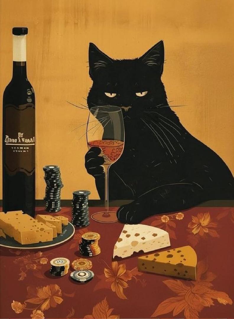 DAZZLEDOTS Black Cat Diamond Art Kits for Adults, DIY 5D Diamond Painting Kits, Round Full Drill Diamond Dots Gem Paintings Canvas for Beginners, Perfect for Home Wall Decor 12x16inch