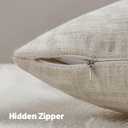 FUTEI Light Natural Decorative Throw Pillow Covers 18x18 Inch Set of 2,Soft Linen Slub Texture Cushion Case,Farmhouse Home Decor for Couch Bed Living Room