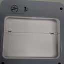 FEBHBRQ Automatic Small Countertop Trash Can with Lid, 1.5 Gal/ 6L Toucheless Mini Waste Bin for Office Desk/ Bedside Table/ Coffee Bar -Batteries, White