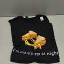 I'm Make n Em At Night Cheese Sandwich Design T-Shirt (Black, XXL)