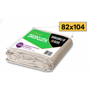 Heavy-Duty Canvas Drop Cloth /Protective Cover Sheet Durable cotton canvas drop cloth with hemmed edges. Designed to protect floors, furniture, and surfaces during painting, moving, storage, or DIY projects. Reusable, foldable, and easy to store. (82x104)