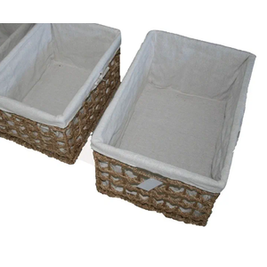 Danielson's Woven Seagrass Storage Baskets with Cloth Liner