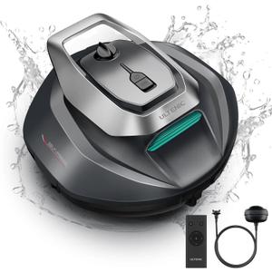 Pooleco 10s Cordless Robotic Pool Cleaner with Remote Control, 3-Motor Suction, 90Mins Runtime, Auto Self-Parking, 2.5h Fast Charging, Cleans Up to 850 Sq.ft, Ideal for Above/In-Ground Pools