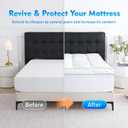Dual Layer 5 Inch King Size Memory Foam Mattress Topper, 3 Inch Quilted Top Mattress Pad Cover and 2 Inch Cooling Gel Foam, Medium Firm for Back Support Pain Relief