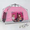 Kids Play Tent-Portable Playhouse Children House -Easy Set up Indoor Outdoor with Carry Bag for Kids-Light Strip Design for Night use -Space for Children and Parents-Birthday
