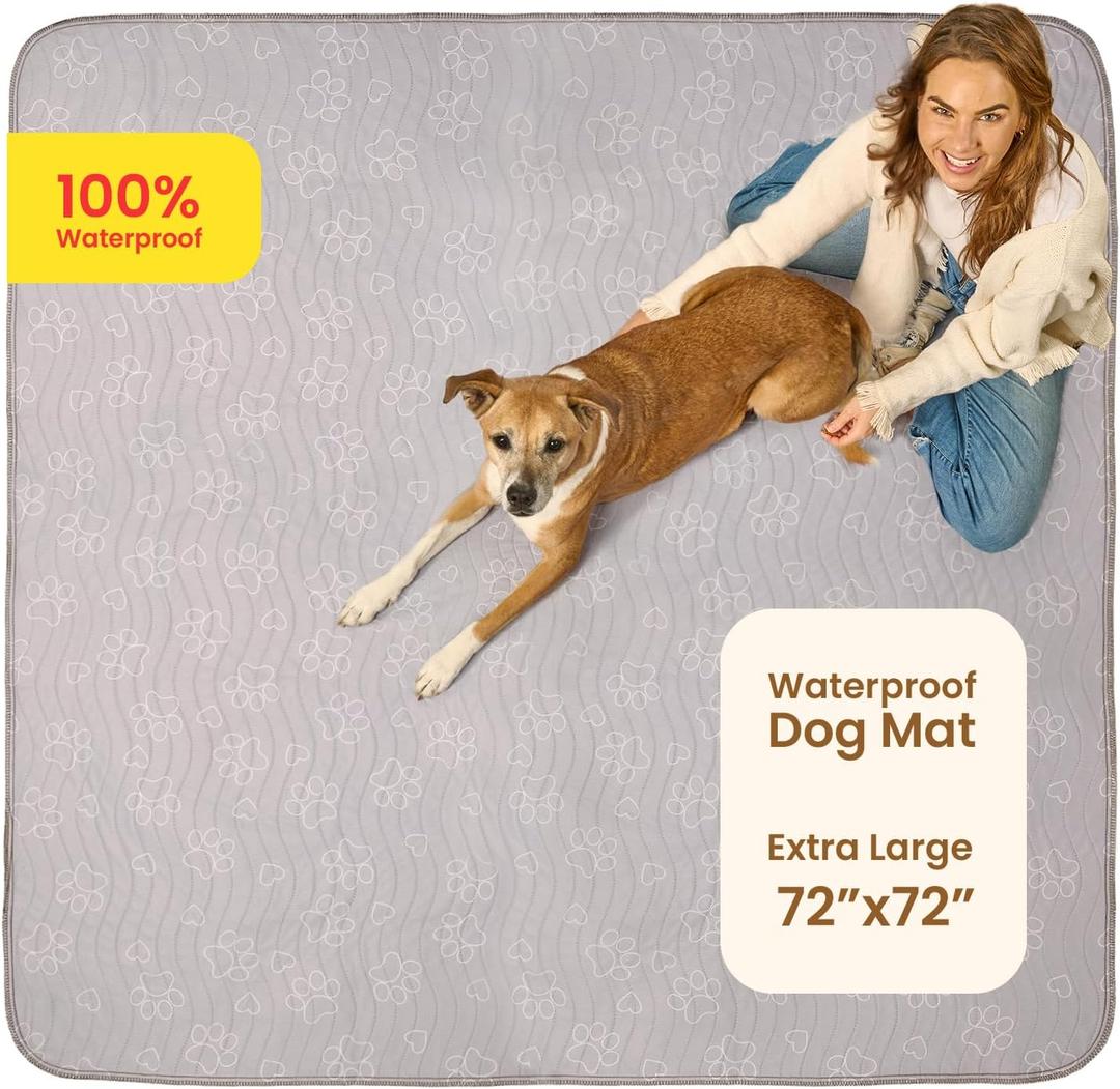 IMPROVIA Reusable Puppy Pad  Waterproof, Extra-Absorbent, Washable Pee Pad for Dog Training, Whelping, & More  Protect Your Floors & Pet with Quick-Drying Potty Pad. (Extra Large - 72" x 72")