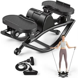 The Rock Stepper Side to Side, U-Shaped Low-Impact Mini Stepper, Quiet Lateral Rocking Step Machine, Compact Stair Stepper for Home Workout & Leg Glut