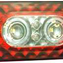54682 6" Oval LED Stop Tail Turn Light with Integrated Back-up (Female Pin Termination) (Black)