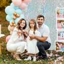 36 PCS Colorful Blue Shimmer Wall Backdrop, Square Sequin Photo Backdrops Panel, Glitter Wall Background for Birthdays, Weddings, Halloween, Engagements, Disco Bachelorette Party Decoration (6FTx6FT)