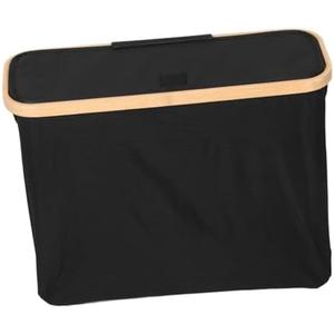 Cabilock Bamboo Toilet Paper Holder Basket Lid Waterproof Bathroom Storage Bin Freestanding Tissue Organizer for RV Closet and Bathroom