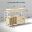 Wrapping Paper Storage & Organizer, Craft Cart with Ribbon & Gift Bag Storage, Wrapping Paper Organizer Holder(3 Wooden Drawers- Oak)