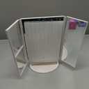 HUONUL Makeup Mirror, Vanity Mirror with Lights, 2X/3X/10X Magnification, Touch Control, Trifold, Dual Power Supply, Gifts Mothers Day for Mom,Gifts for Women, Wife, Girls,Dorm Room Essentials (White)