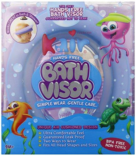 Kair Bath Visor for Babies, Silicone Air Cushioned Shower Cap for kids, Shower Water Guard for Baby bath and Toddler Bath (Blue)