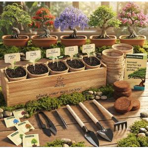 Planter's Choice Bonsai Tree Starter Kit - Unique Gifts for Women, Men - Birthday Gifts for Adults - Indoor Live House Plants - DIY Crafts for Adults Craft Kits - Hobby Gift for Gardening Lovers