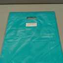 Choice Marts 100 Teal Plastic Bags With Handles – 12"X15" Glossy 2 Mil Thick Teal Gift Bags For Merchandise And Small Business
