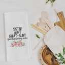 Great Aunt Dish Towels - Decorative Waffle Weave Kitchen Hand Tea Towels for Bathroom, Gifts from Nephew (1624 Inches)