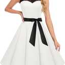 Bbonlinedress Women's 1950s Vintage Rockabilly Swing Dress Lace Cocktail Prom Party Wedding Guest Dress (M)