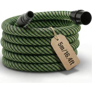 Dust Extractor Hose D27/32 x 5M (16.4 Ft), Compatible with Festool CT 15/25/26/36/48, CT MINI/MIDI Dust Extractors (2019+), Heavy-Duty Vacuum Hose with Reinforced Woven Sleeve, Green