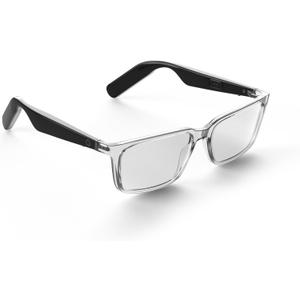 Lucyd Lyte (2025 Version) Smart Glasses for Men - Bluetooth Smart Eyewear with Light Adaptive Photochromic Lenses, Open Ear Speakers & Microphone - Eclipse (Standard)