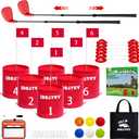 6-Hole Lawn Golf Game for Adults – Ultimate Backyard Outdoor Golf Games Includes 2 Adjustable Clubs, Great for Backyard, Practice, Party, Camping or Beach & Party Fun