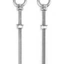 QWORK Stainless Shoulder Eye Bolts 3/8"x6", 20 Pcs Threaded Eyebolts, Fixing Kit for Wood, Metal & Outdoor Projects