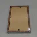 TOFOREVO 4x6 Double Picture Frame Rustic Brown Wooden Hinged Beveled Photo Frame Definition Glass 2 Vertical Openings Stand on Desktop Tabletop